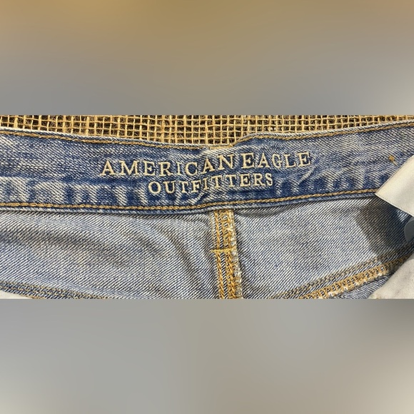 American Eagle Denim Distressed Shorts, Size 4, High Rise Festival Shortie - Picture 3 of 6
